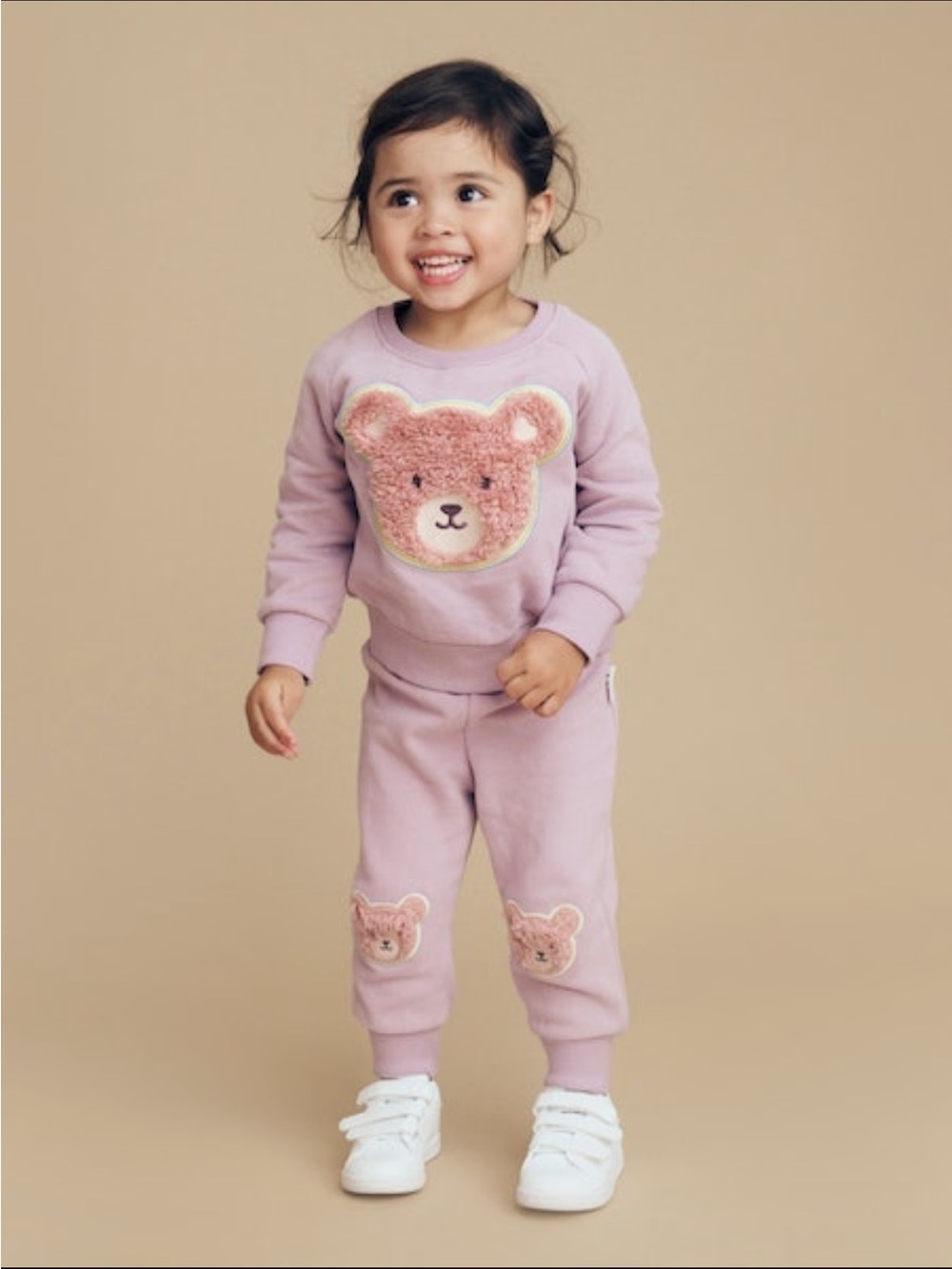 Huxbaby Rainbow Fur Bear Sweatshirt and Pant Set